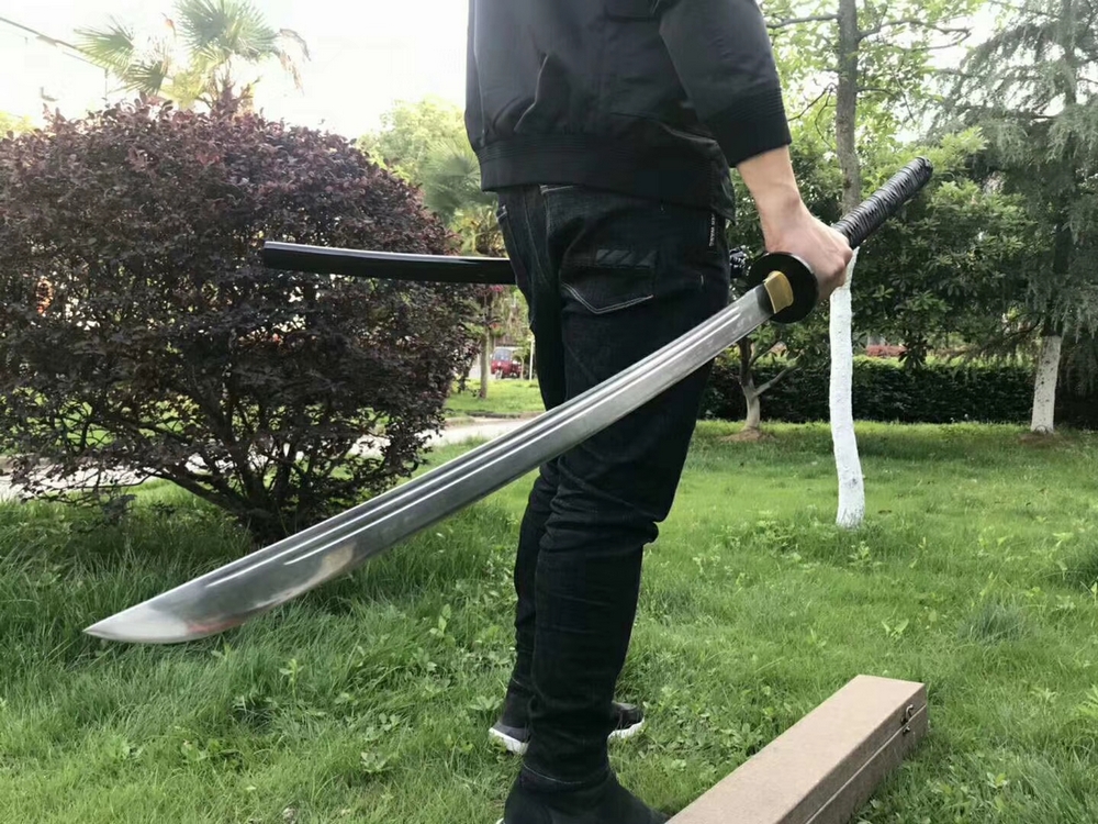 Spring Sword 9260 Spring Steel Long Sword Japanese Samurai Sword Katana very Sharp ...